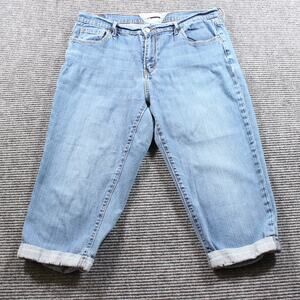 Levi's Capri Women's 14 Blue Mid Rise Stretch Cuffed